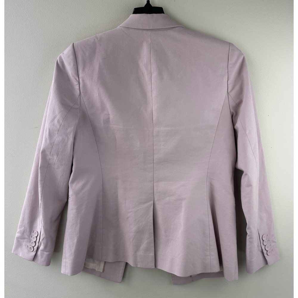 Rebecca Taylor Tailored Blazer Jacket Cotton Stretch Career Office Womens Size 8 - Picture 10 of 16